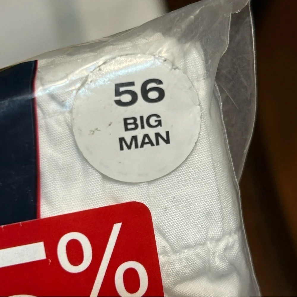 Roundtree & Yorke Boxers Big Man Size 56 Full-Cut 100% Combed Cotton White NEW